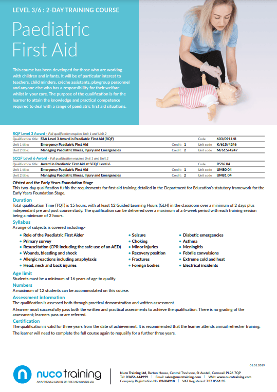 2025 EYFS Paediatric first aid regulated training | North West